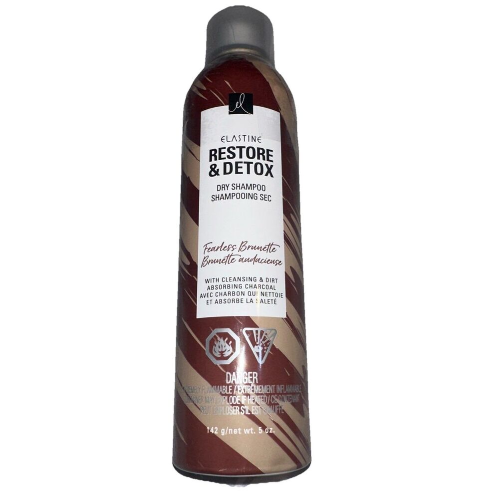 Avon Elastine Restore & Detox Dry Shampoo Fearless Brunette 5oz NEW Sealed